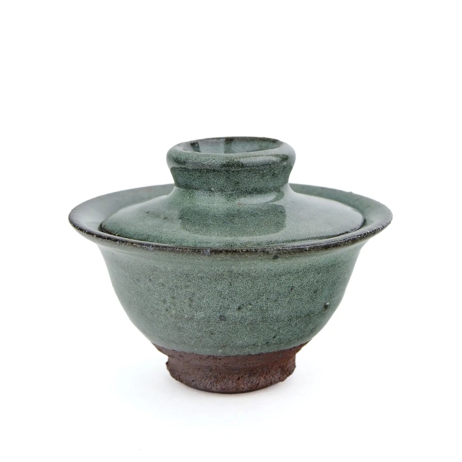 Speckled sage green handmade gaiwan for gong fu tea