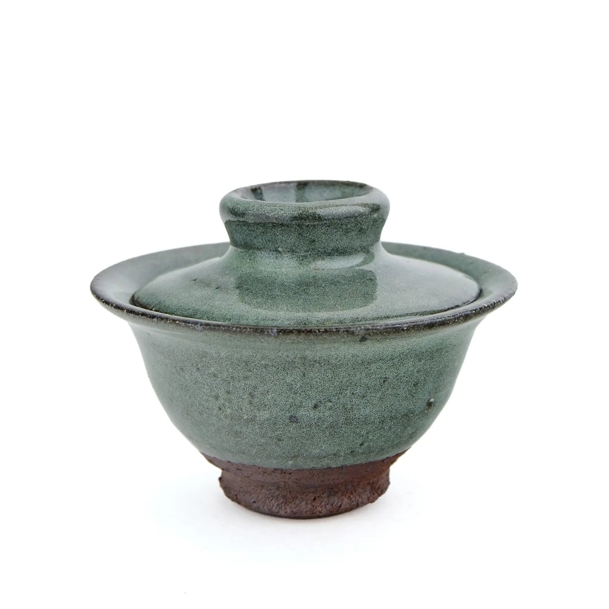 Speckled sage green handmade gaiwan for gong fu tea