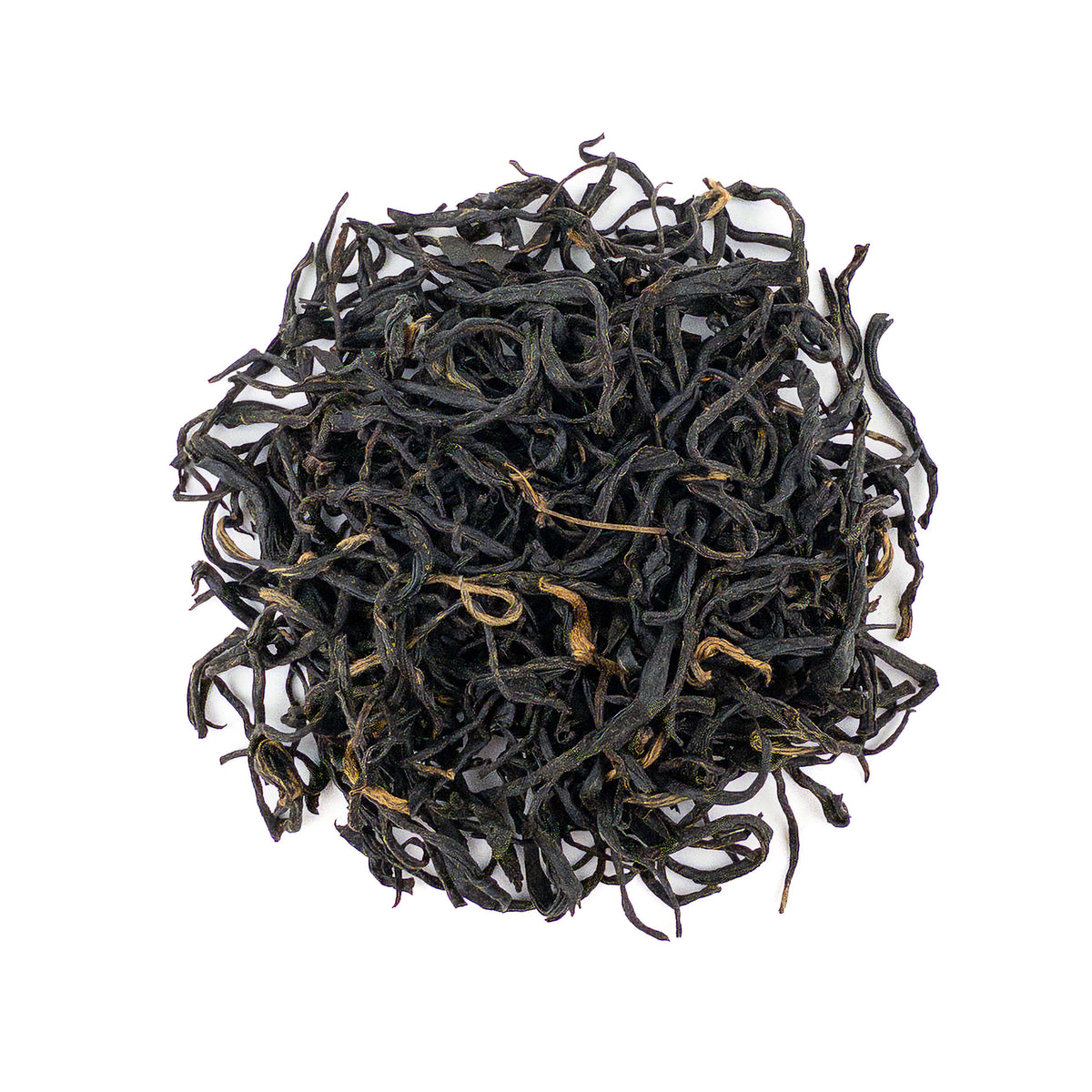 Sunrise Qimen Chinese Black Tea on White Background