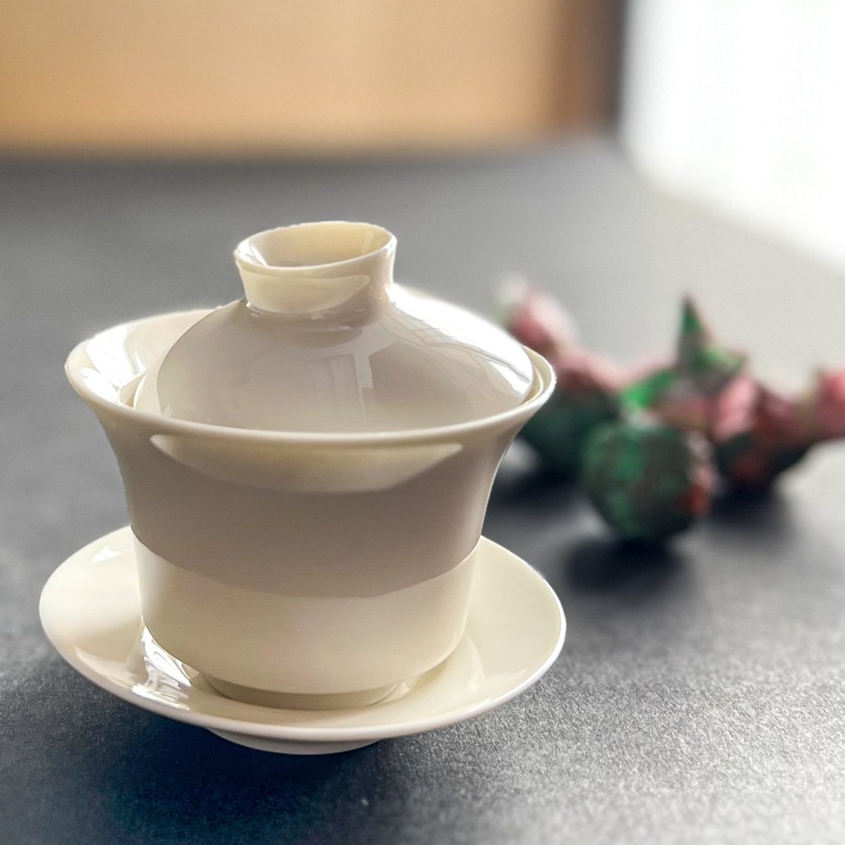 Classic White Porcelain Gaiwan - 100 ml