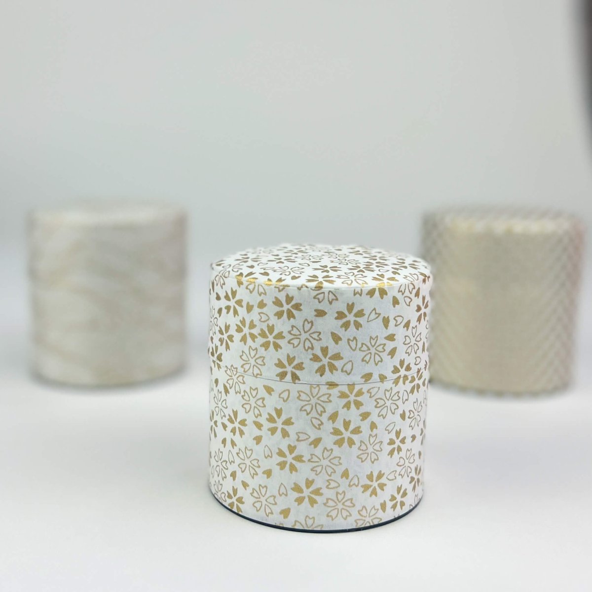 Washi Paper Japanese Tea Caddy - Gold Collection